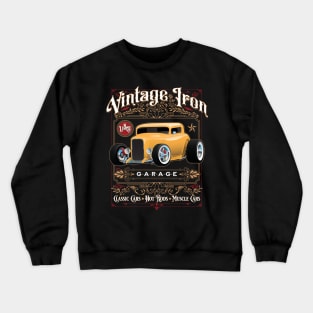 Cool Classic Retro Vintage Iron Thirties Style Hot Rod Car Crewneck Sweatshirt